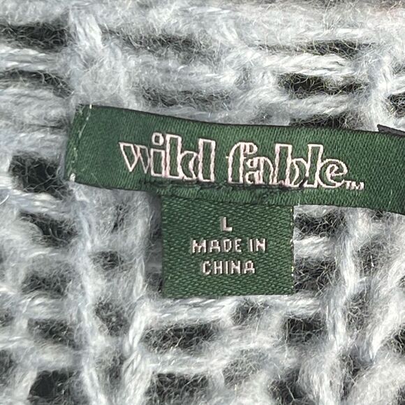 Wild Fable | Baby Blue Open Knit Oversized Cardigan | Size Large - Picture 5 of 8